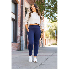 Load image into Gallery viewer, Ready to Ship | The Nyla - Navy Full-Length with Pocket Leggings - Luxe Leggings by Julia Rose®