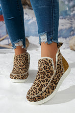 Load image into Gallery viewer, Leopard Print Fleece Lined Winter Snow Boots