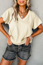 Load image into Gallery viewer, Crinkled V Neck Tee