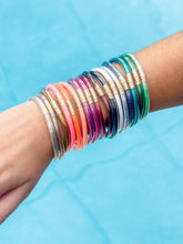 Load image into Gallery viewer, Gili Jelly "Light Green" Glitter Bracelet