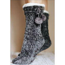 Load image into Gallery viewer, PreOrder | The Meredith - Cozy Fleece lined Pom Socks