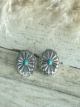 Load image into Gallery viewer, Western Concho Turquoise Earrings