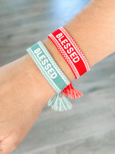 Load image into Gallery viewer, "Blessed" Woven Christmas Bracelets