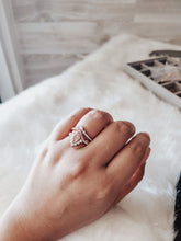 Load image into Gallery viewer, Rayna Morganite Rose Gold Ring Set