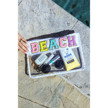 Load image into Gallery viewer, Ready to Ship | Beach Clear & Waterproof Varsity Pouch**
