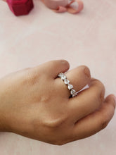 Load image into Gallery viewer, Jazynth White Heart Sterling Silver Ring Band