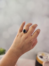 Load image into Gallery viewer, Celestine Black Heart Sterling Silver Ring