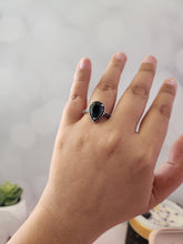 Load image into Gallery viewer, Celestine Black Heart Sterling Silver Ring