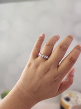 Load image into Gallery viewer, Trisha Pink Heart Sterling Silver Ring Band