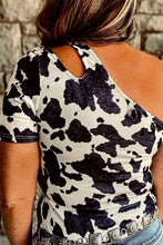 Load image into Gallery viewer, White Western Cow Spots Short Sleeve T-shirt