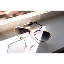 Load image into Gallery viewer, Ready to Ship | The Alex Gold/Gray- High Quality Unisex Aviator Sunglasses