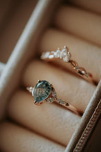 Load image into Gallery viewer, Annie Moss Agate Rose Gold 2PC Ring Set