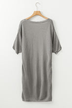 Load image into Gallery viewer, Gray Dolman Half Sleeve Pocketed Long Cardigan