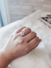 Load image into Gallery viewer, Rayna Morganite Rose Gold Ring Set