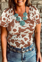 Load image into Gallery viewer, White Western Cow Spots Short Sleeve T-shirt