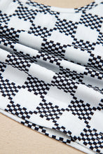 Load image into Gallery viewer, Black Checkered Crop Tank Top
