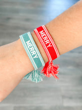 Load image into Gallery viewer, "Merry" Woven Christmas Bracelets