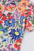Load image into Gallery viewer, Multicolor Floral Print Zipped Flip Flop Sandals