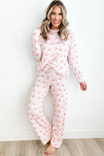 Load image into Gallery viewer, Pink Santa Claus Two Piece Pajamas