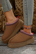 Load image into Gallery viewer, Chestnut Suede Round Toe Plush Lined Flats