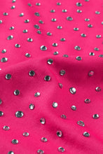 Load image into Gallery viewer, Black Rhinestone O-neck Long Sleeve Bodysuit