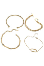 Load image into Gallery viewer, Gold 4 Piece Bracelet Set