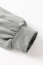 Load image into Gallery viewer, Medium Grey Sequin Happy Halloween Graphic Notched Neck Long Sleeve Loose Top