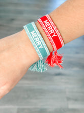 Load image into Gallery viewer, "Merry" Woven Christmas Bracelets