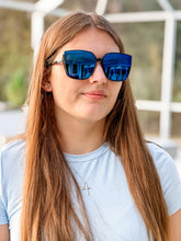 Load image into Gallery viewer, Cleo Cat Eye Sunglasses "Blue"