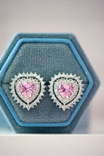 Load image into Gallery viewer, Viella Heart Pink Stud Earrings