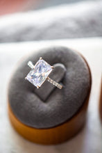 Load image into Gallery viewer, Wren Emerald Cut Sterling Silver Ring
