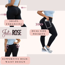Load image into Gallery viewer, Ready to Ship | Curvy Collection - BLACK FULL-LENGTH Leggings with POCKET