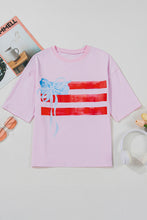 Load image into Gallery viewer, Light Pink Flag Graphic Tee