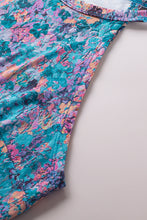 Load image into Gallery viewer, Green Floral Print Halter Neck Tank Top