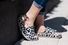 Load image into Gallery viewer, Ready to Ship | Gray Leopard Insanely Comfy -Beach or Casual Slides