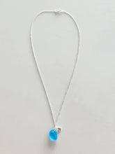Load image into Gallery viewer, "Shelly Seaglass" Blue Silver Necklace