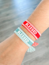 Load image into Gallery viewer, "Blessed" Woven Christmas Bracelets