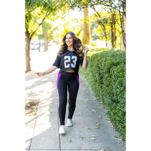 Load image into Gallery viewer, Ready to Ship | The Presley - Purple Panel Full Length Leggings
