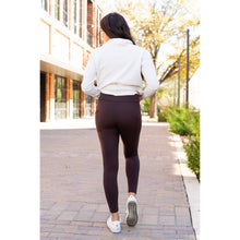 Load image into Gallery viewer, PreOrder | The Belle - Brown FLEECE Full Length Leggings with Pockets*