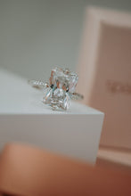 Load image into Gallery viewer, Katrina Radiant Cut Sterling Silver Ring