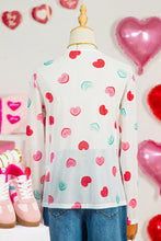 Load image into Gallery viewer, White Sheer Mesh Valentines Slogan Heart Printed Long Sleeve Top