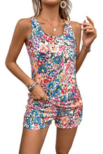 Load image into Gallery viewer, Multicolor Floral Print Zipped Flip Flop Sandals