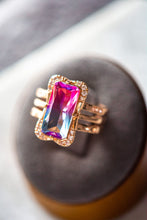 Load image into Gallery viewer, Demi Watermelon Crystal Rose Gold Ring