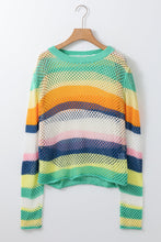 Load image into Gallery viewer, Colorblock Striped Knitted Top