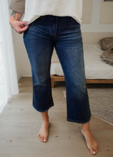 Load image into Gallery viewer, High Rise Cropped Flared Denim
