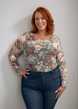 Load image into Gallery viewer, Floral Print Mesh Top