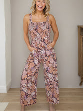 Load image into Gallery viewer, Floral Tank Pocketed Jumpsuit