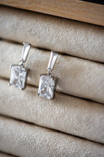 Load image into Gallery viewer, Everly Emerald Cut Drop Earrings
