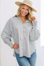 Load image into Gallery viewer, Black Striped Casual Blouse