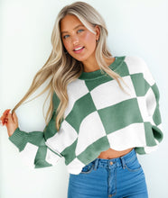 Load image into Gallery viewer, Checkered Oversized Sweater